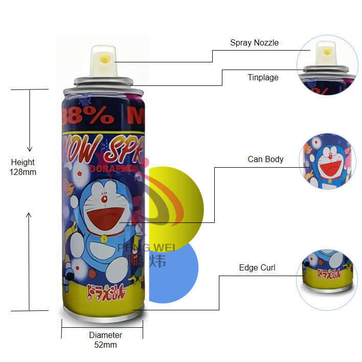 Temporary Fake Artificial Doraemon Snow Spray Multicolor Durable For Tree