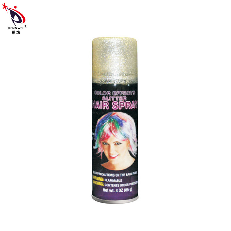 Multicolor Temporary Hair Glitter Spray Washable Gas Propellant