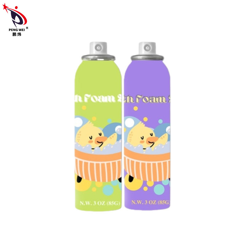 Nontoxic Tinplate Bath Foam Spray Colorful Multifunctional For Kids