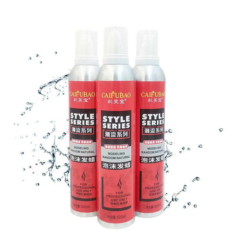Custom Quick Dry Hair Spray Strong Hold Portable Barber Natural Styling Mousse 300ml