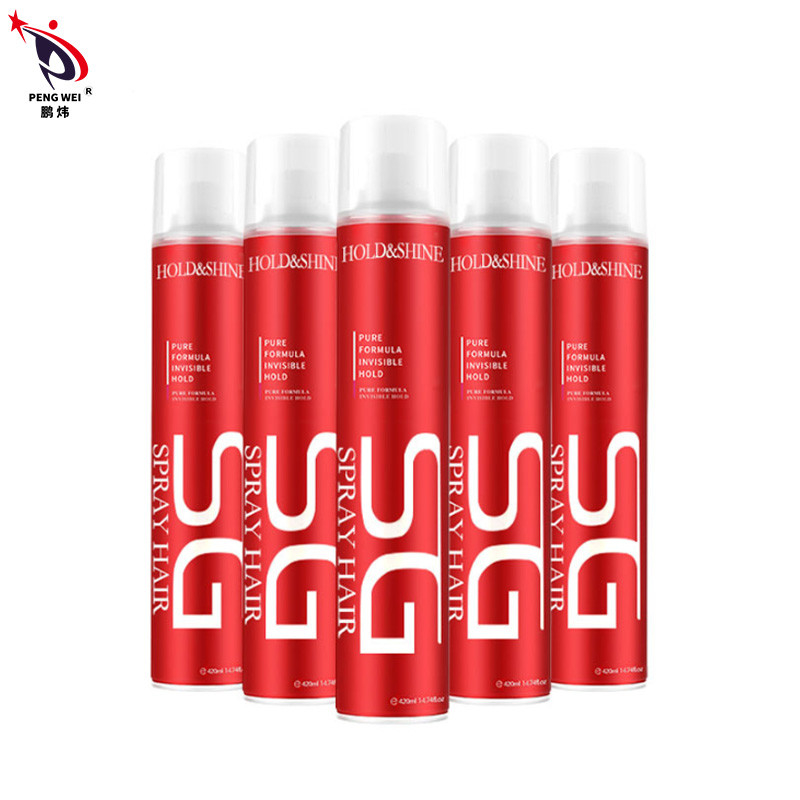 Salon Quick Dry Hair Spray Fragrance Hard Hair Styling Strong Hold Hair Spray 420ml