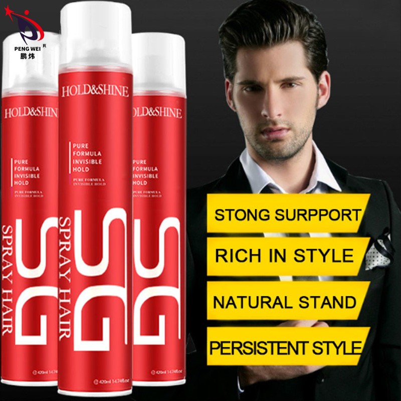 Salon Quick Dry Hair Spray Fragrance Hard Hair Styling Strong Hold Hair Spray 420ml