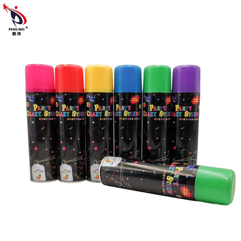 Colorful Silly String Spray Party Crazy String Ribbon For Thanksgiving Festivals