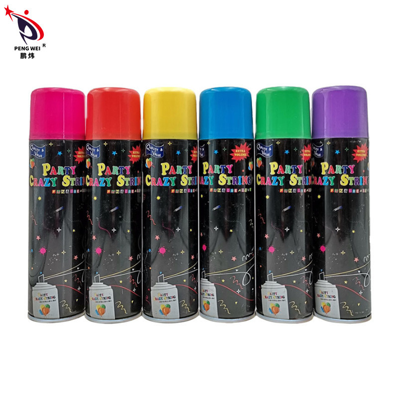 Colorful Silly String Spray Party Crazy String Ribbon For Thanksgiving Festivals