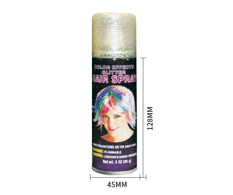 Multicolor Temporary Hair Glitter Spray Washable Gas Propellant
