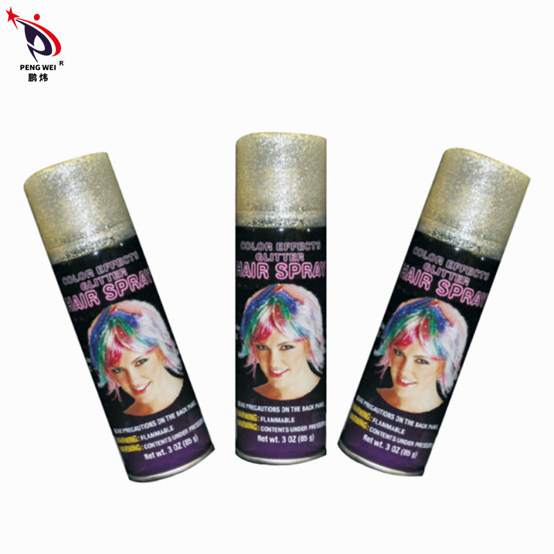 Multicolor Temporary Hair Glitter Spray Washable Gas Propellant