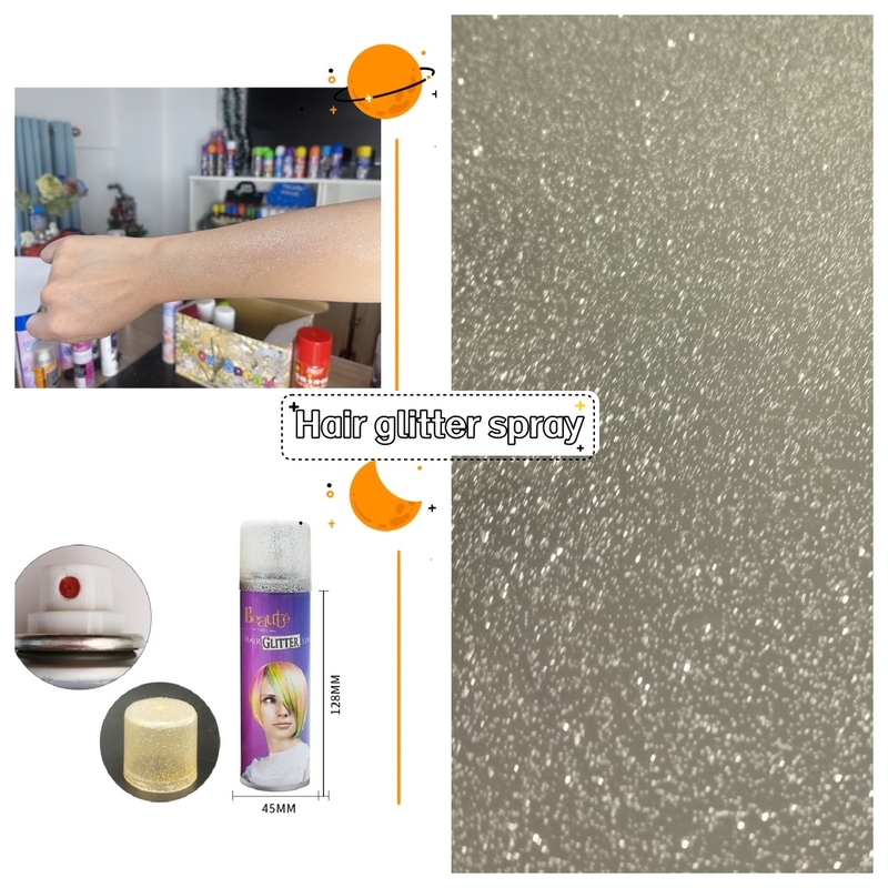 200ml Harmless Hair Glitter Spray Gold Color Nontoxic Durable
