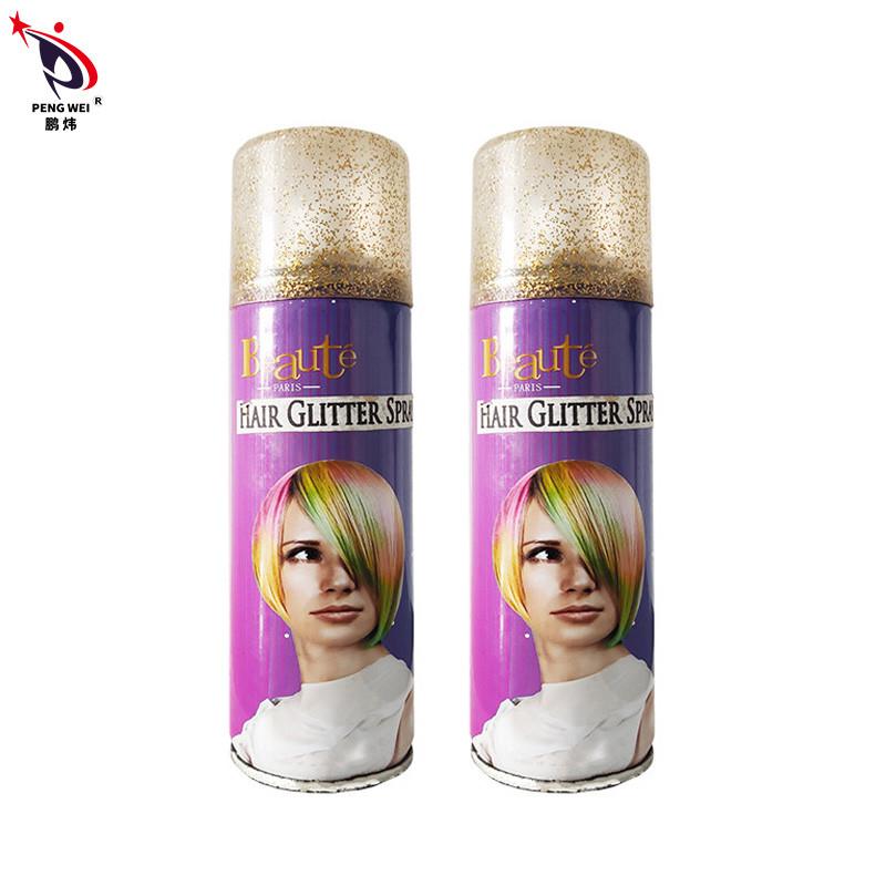 200ml Harmless Hair Glitter Spray Gold Color Nontoxic Durable