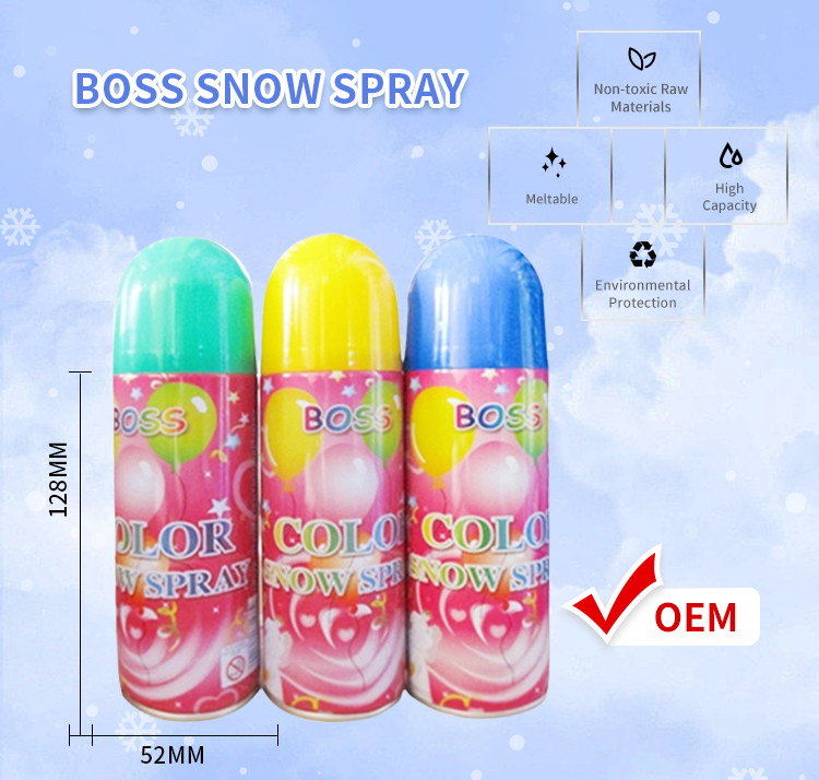 White Or Colorful Artificial Snow Spray 400ml Festival Celebration