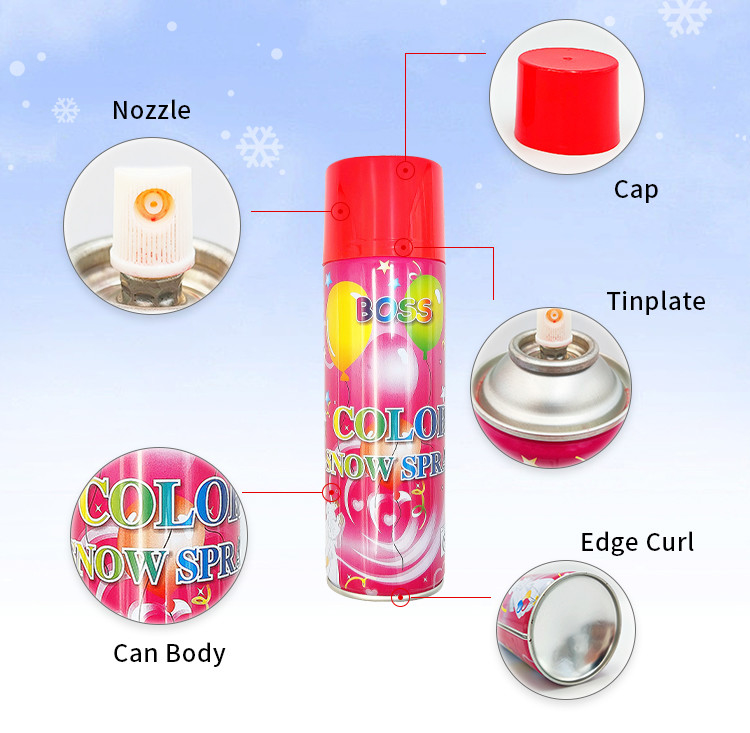 Wholesale Colorful Simulation Party Snow Spray 52*185mm For Fun Celebration