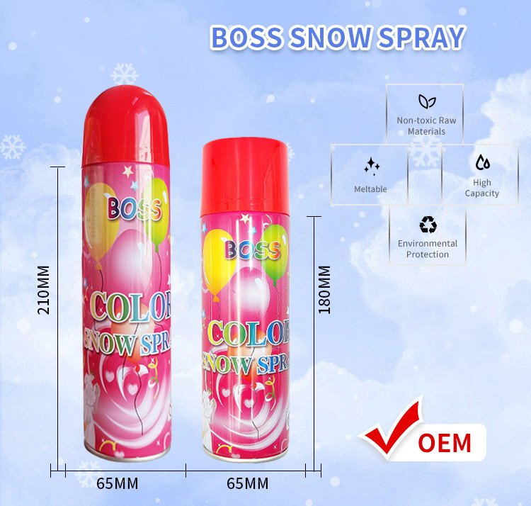 Wholesale Colorful Simulation Party Snow Spray 52*185mm For Fun Celebration